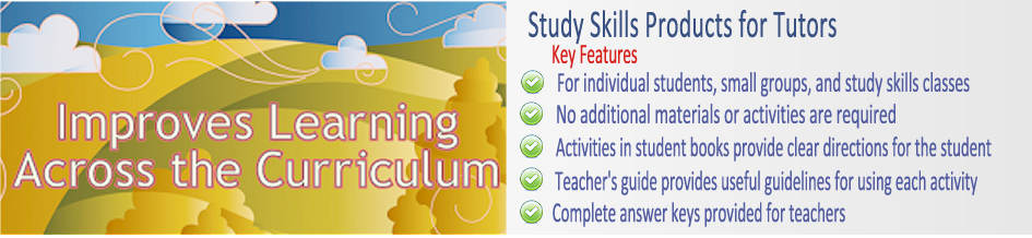 Study Skills Products for Tutors Banner for Study Skills Products for Tutors