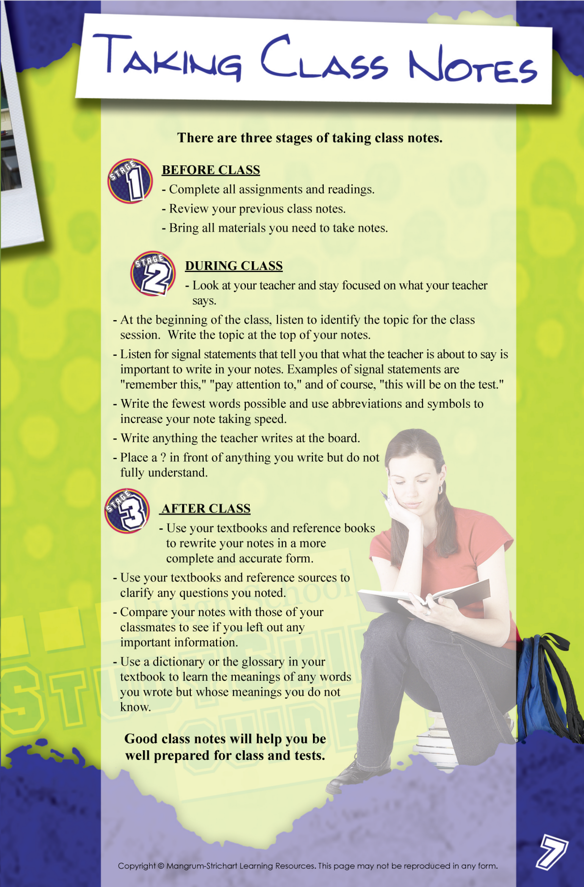 Page 7 of Study Skills Handbook for Students in High School